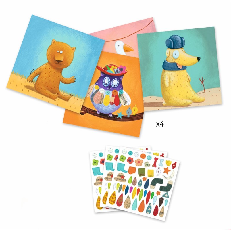 CREAR CON PEGATINAS ANIMALES - Imagen 2