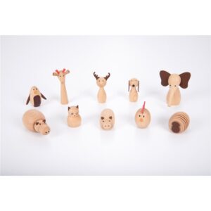 TICKIT ANIMALES DE MADERA 10 PIEZAS