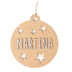 KIT BOLA MADERA 9CM LETRAS BLANCAS