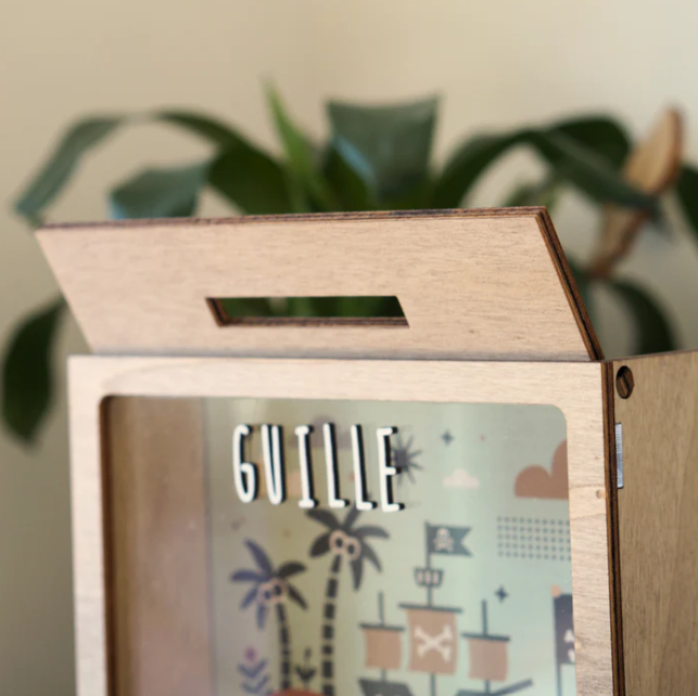 HUCHA PIRATAS CON KIT LETRAS - Imagen 2