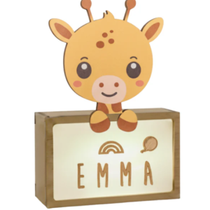 LAMPARA PEQUEÑA JIRAFA CON LETRAS