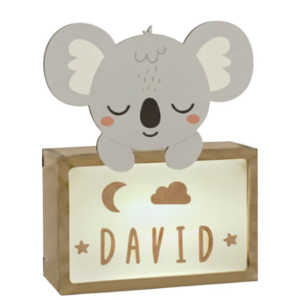 LAMPARA PEQUEÑA KOALA CON LETRAS