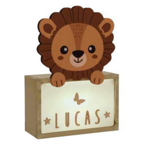 LAMPARA PEQUEÑA LEON CON LETRAS