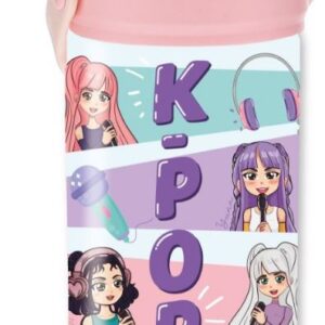BOTELLA TRITAN 350ML INFANTIL PAJITA / PINK K-POP