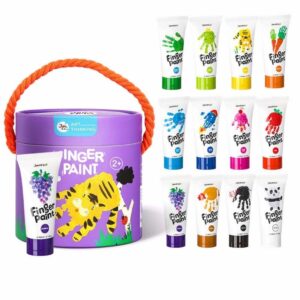 BOTE PINTURA DE DEDOS 12 COLORES - JARMELO