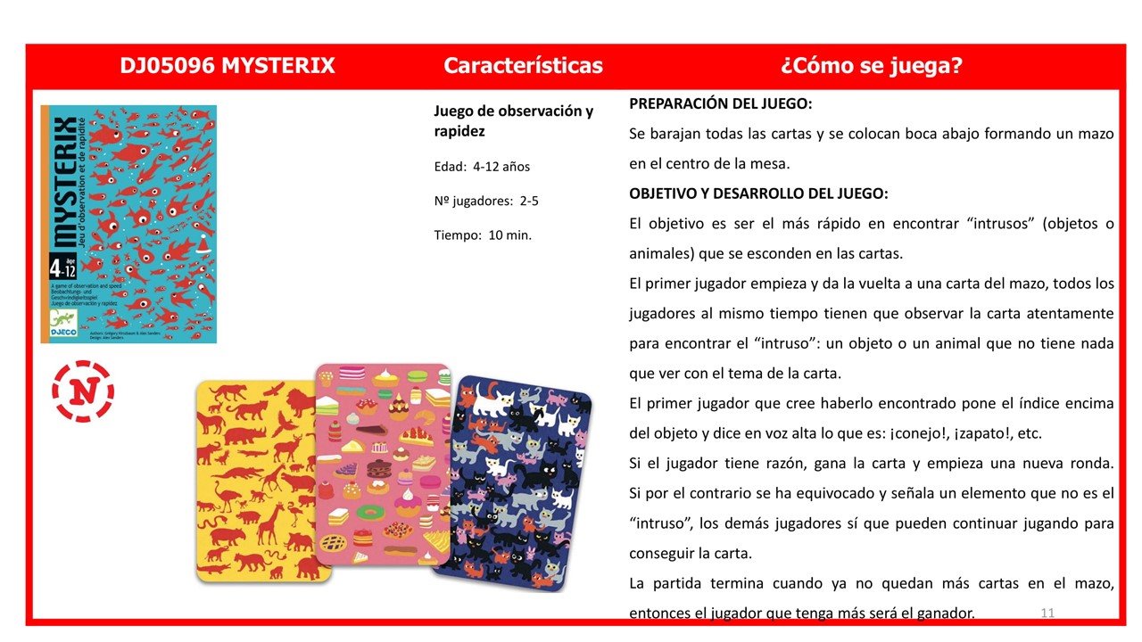 JUEGO DE CARTAS MYSTERIX - Imagen 3