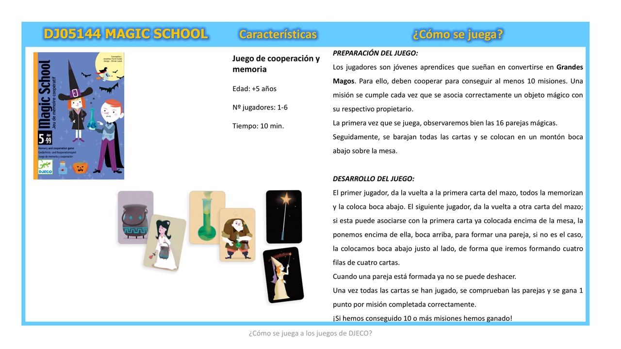 JUEGO DE CARTAS MAGIC SCHOOL - Imagen 3