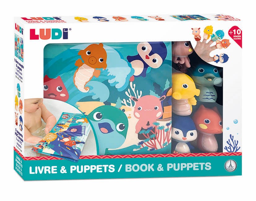 LIBRO DE MARIONETAS PEQUEÑOS AMIGOS DEL MAR - LUDI - Imagen 2