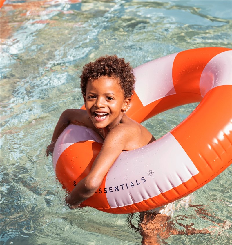 FLOTADOR DONUT ROJO Y BLANCO 90 CM – Swim Essentials - Imagen 3