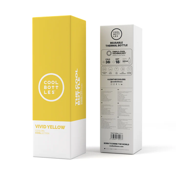 BOTELLA ACERO VIVID YELLOW 500 ML · COOL BOTTLES - Imagen 4