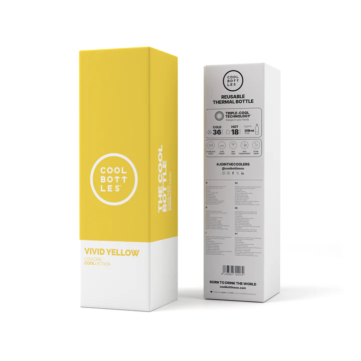 BOTELLA ACERO VIVID YELLOW 350 ML · COOL BOTTLES - Imagen 4