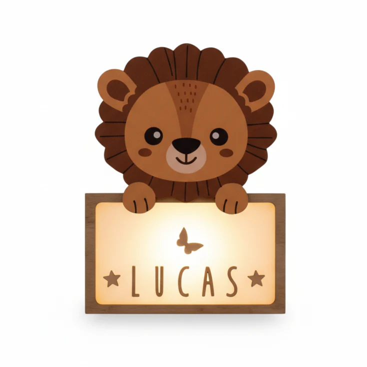 LAMPARA PEQUEÑA LEON CON LETRAS - Imagen 2