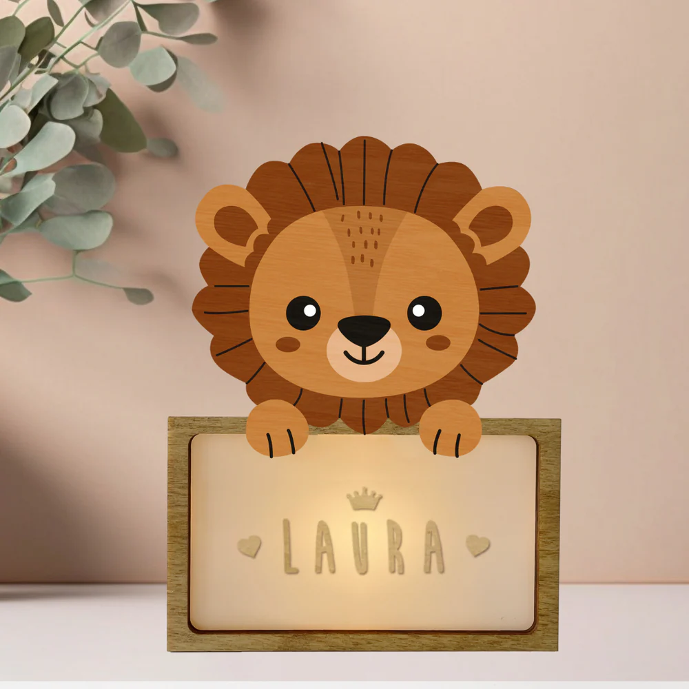 LAMPARA PEQUEÑA LEON CON LETRAS - Imagen 3