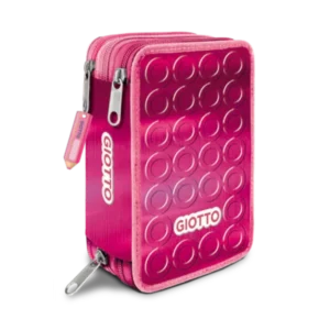 Giotto estuche plumier 3 cremalleras - Fucsia