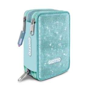 Giotto estuche plumier 3 cremalleras - Turquesa brillo